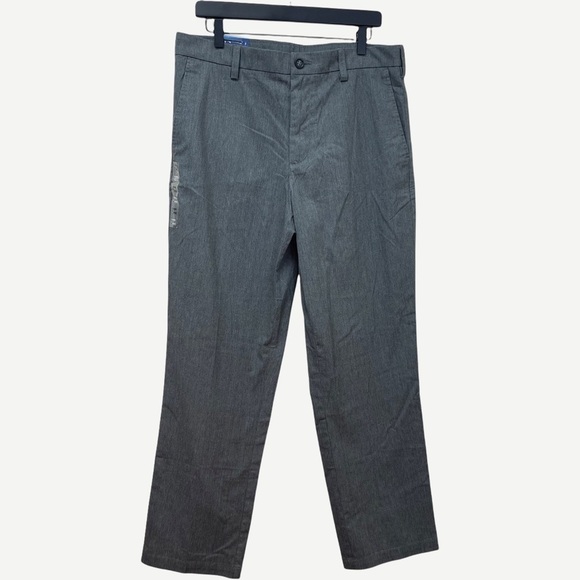 Croft & BARROW‎ grey flat front khaki 34/32 - Picture 1 of 6